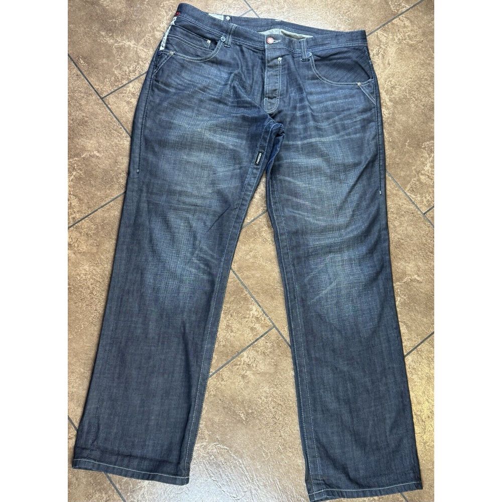 Vintage Y2K Parish Nation Selvedge Baggy Loose Jeans Mens 38x32 Hip Hop 90s
